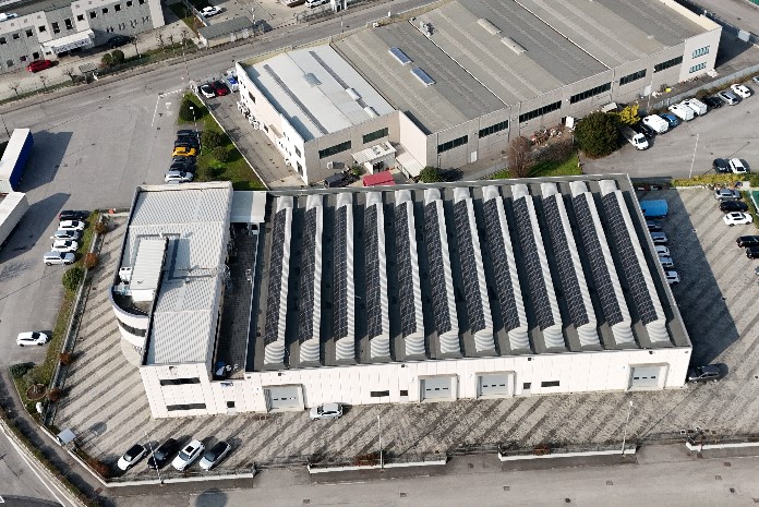 GMG SRL Hitech Officina Meccanica - Company overview from above via drone 